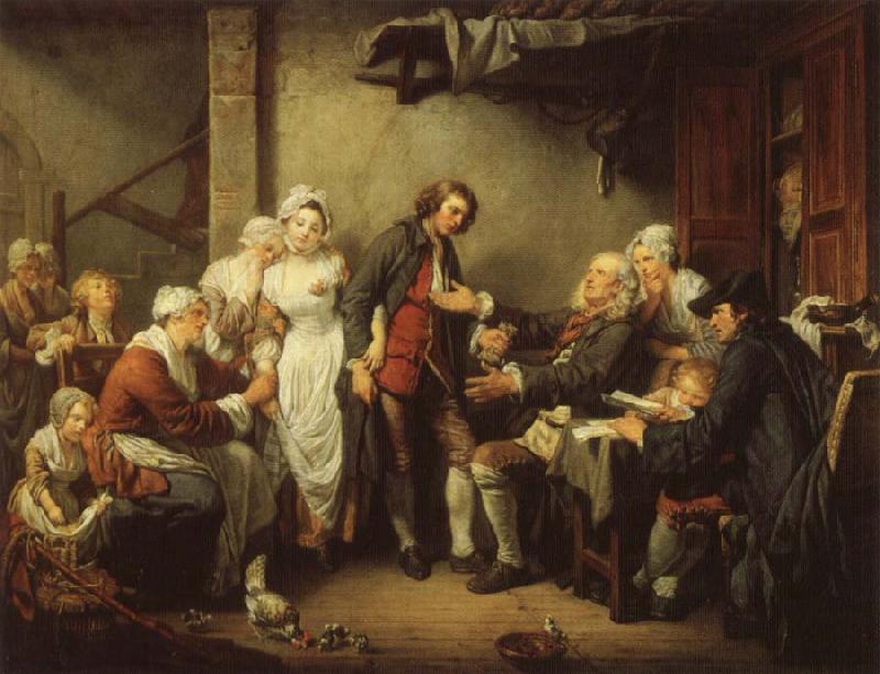 Jean-Baptiste Greuze The Village Marriage Contract oil painting image